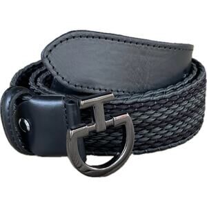 Elegant Black Woven Women's Belt
